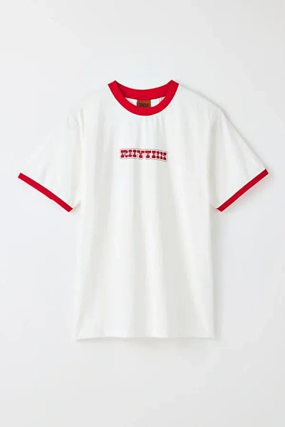 Rhythm Rose Graphic Ringer Tee In White, Men's At Urban Outfitters