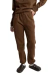 Rhythm Shores Track Pant In Chocolate In Gold