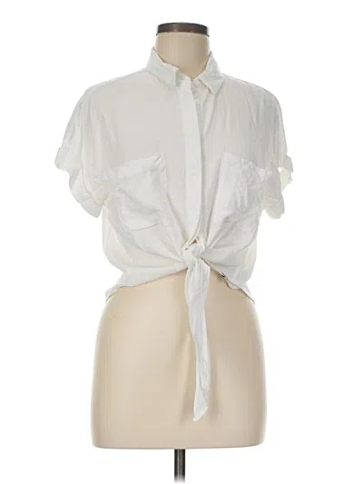 Pre-owned Rhythm Short Sleeve Blouse In Ivory