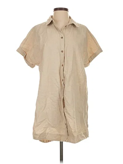 Pre-owned Rhythm Short Sleeve Button Down Shirt In Brown