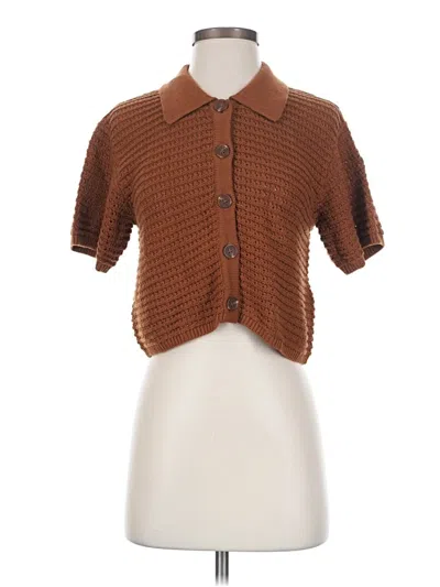 Pre-owned Rhythm Short Sleeve Turtleneck In Brown