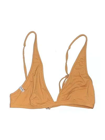 Pre-owned Rhythm Swimsuit Top Tan Swimwear