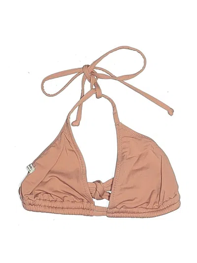 Pre-owned Rhythm Swimsuit Top Tan Swimwear