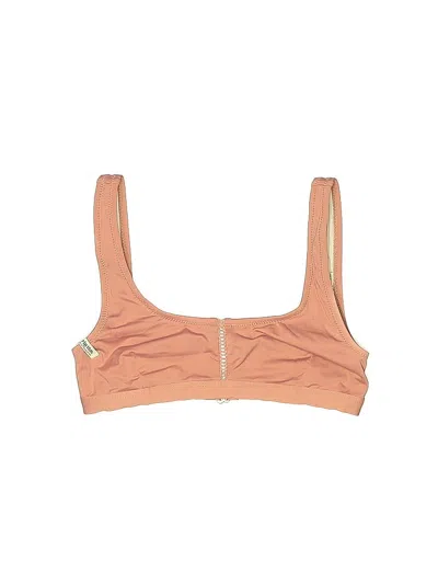 Pre-owned Rhythm Swimsuit Top Tan Swimwear In Brown