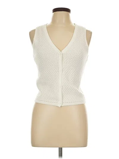 Pre-owned Rhythm Tank Top Ivory Plunge Neckline Tops