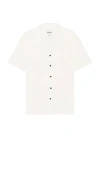 Rhythm Textured Linen Shirt In White