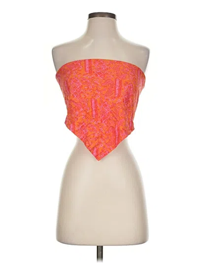 Pre-owned Rhythm Tube Top Orange Strapless Neckline Tops