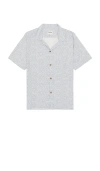 Rhythm Vera Short Sleeve Shirt In Sky