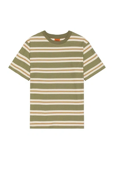 Rhythm Vintage Stripe T-shirt In Ì˜¬ë¦¬ë¸œ