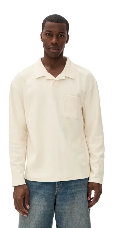 Rhythm Vintage Terry Long Sleeve Shirt Natural In Neutral