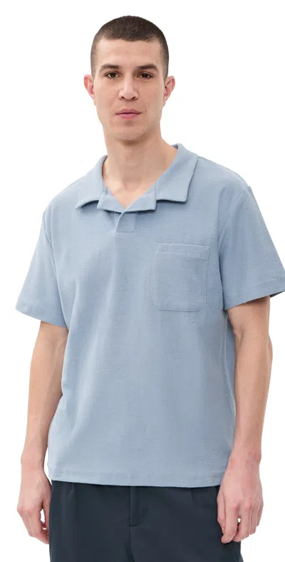Rhythm Vintage Terry Polo Blue