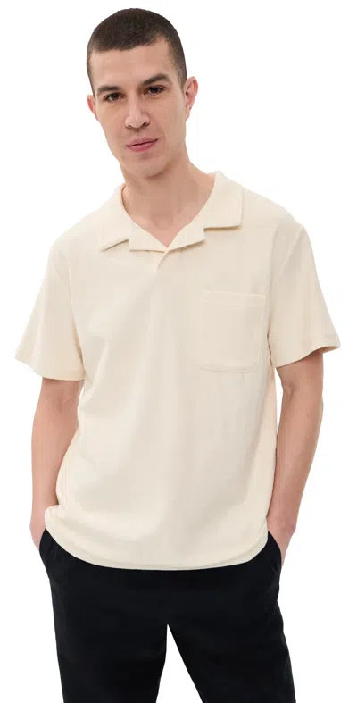 Rhythm Vintage Terry Polo Natural In Neutral