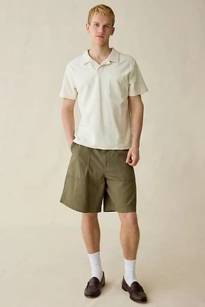 Rhythm Vintage Terry Polo Tee In Neutral, Men's At Urban Outfitters