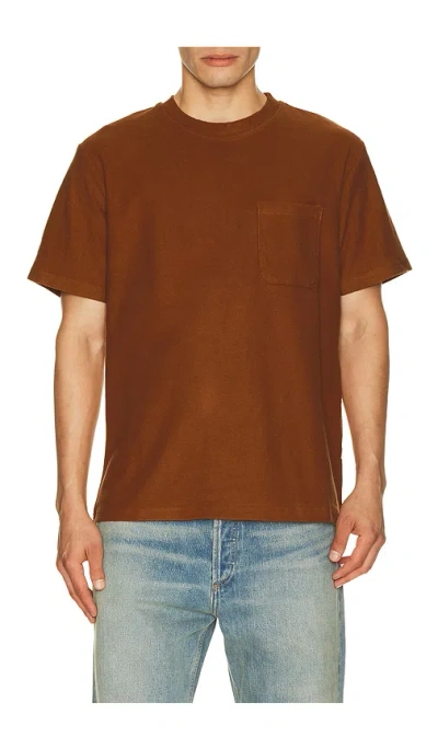 Rhythm Vintage Terry T-shirt In Brown