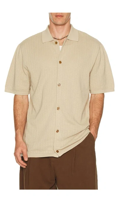 Rhythm West Winds Stripe Shirt In Brown