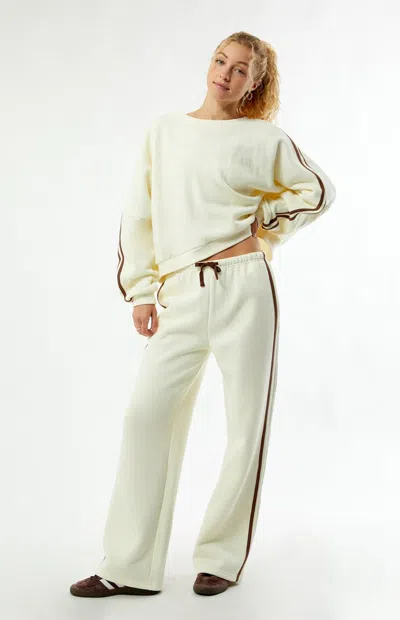 Rhythm Women's Cream Contrast Track Baggy Sweatpants In Multi