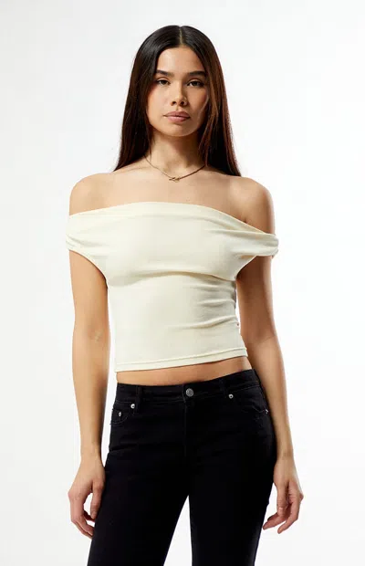 Rhythm Women's Juno Off-the-shoulder Top In Cream In Neutral