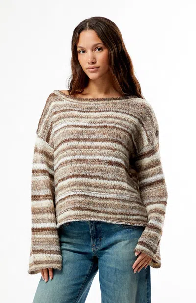 Rhythm Women's Sand Baklava Knit Sweater In Brown