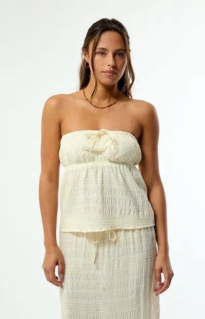 Rhythm Women's Sandy Cove Strapless Top In Natural In Neutral