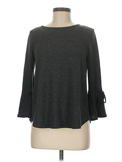 Pre-owned Riah Fashion 3/4 Sleeve T-shirt In Gray