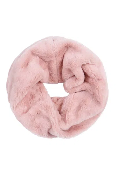 Riah Fashion Women's Faux Fur Infinity Scarf In Pink