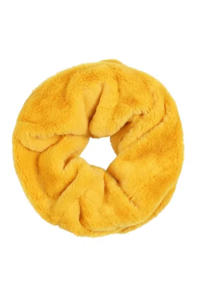 Riah Fashion Women's Faux Fur Infinity Scarf In Yellow