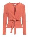 Rialto 48 Woman Jacket Rust Size 8 Acrylic, Polyester