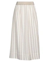 Rialto 48 Woman Midi Skirt Sand Size 10 Polyester, Viscose, Elastane In Beige