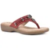 Rialto Bailee Womens Woven Thong Wedge Sandals In Multi