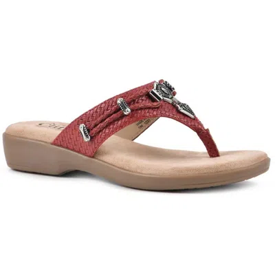 Rialto Bailee Womens Woven Thong Wedge Sandals In Multi