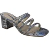 Rialto Sabah Womens Snake Print Slip On Dress Sandals In Multi