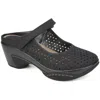 Rialto Vinto Womens Chunky Heel Round Toe Mules In Animal Print