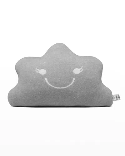 Rian Tricot Cloud Smile Pillow In Gray