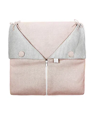 Rian Tricot Cocoon Blanket In Pink