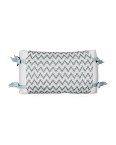 Rian Tricot Crib Apron In Blue/grey