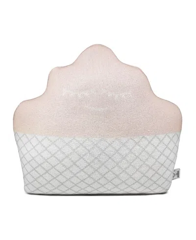 Rian Tricot Cupcake Cushion In Pink