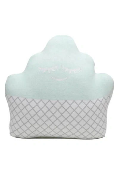 Rian Tricot Cupcake Throw Pillow In Blue