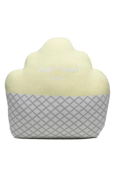 Rian Tricot Cupcake Throw Pillow In Yellow