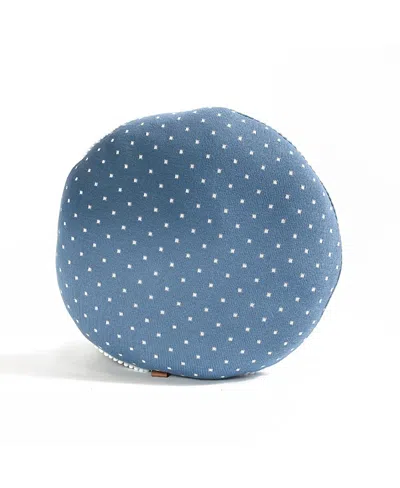 Rian Tricot Drop Cushion In Blue