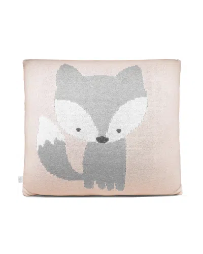 Rian Tricot Fox Pillow In Pink