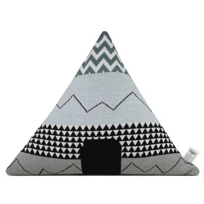 Rian Tricot Geometric Throw Pillow In Blue