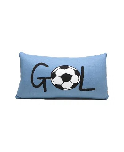 Rian Tricot Gol Cushion In Blue