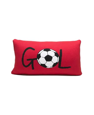 Rian Tricot Gol Cushion In Red