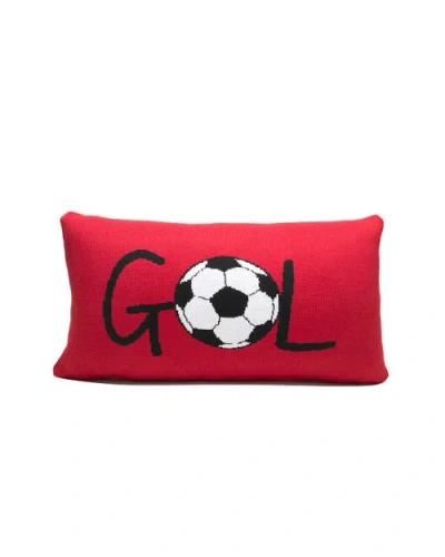 Rian Tricot Gol Cushion In Red