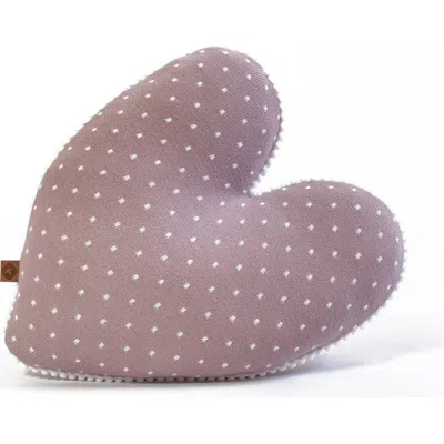 Rian Tricot Heart Pillow In Pink