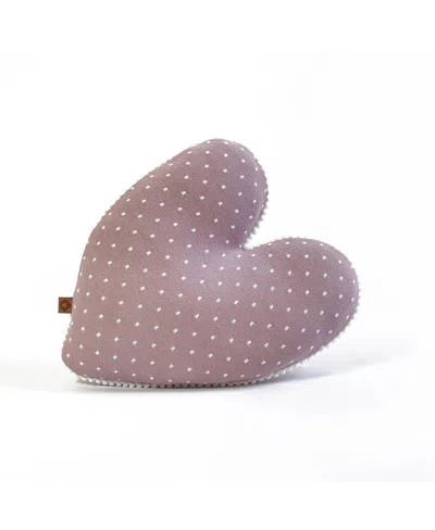 Rian Tricot Heart Soft Cushion In Purple