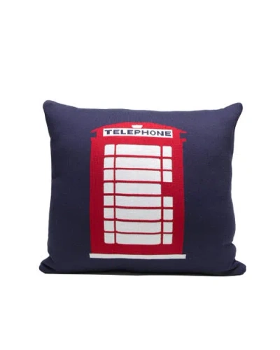 Rian Tricot London Pillow In Blue