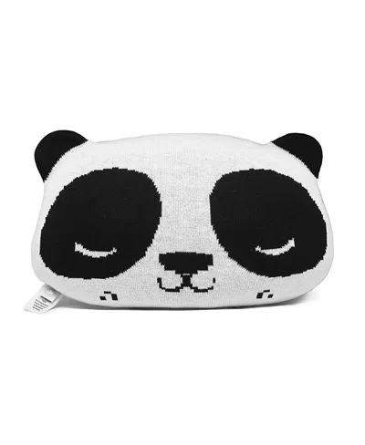 Rian Tricot Panda Cushion In Black