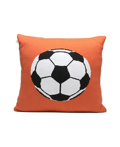 Rian Tricot Soccer Ball Cushion In Orange