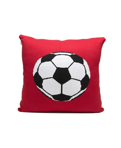 Rian Tricot Soccer Ball Cushion In Red